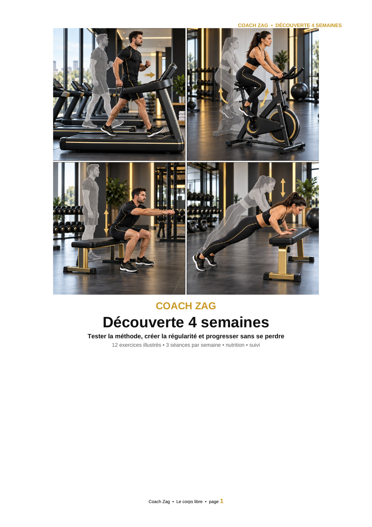 Pack Découverte Coach Zag – Programme complet 4 semaines