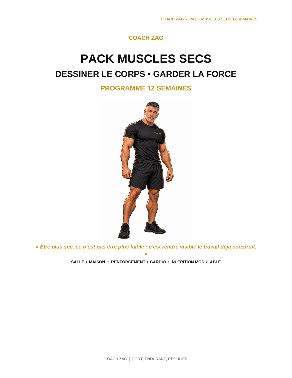 Pack Muscle Sec Coach Zag — Programme complet 12 semaines