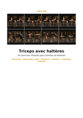 Pack Triceps avec haltères – 20 exercices illustrés | Coach Zag